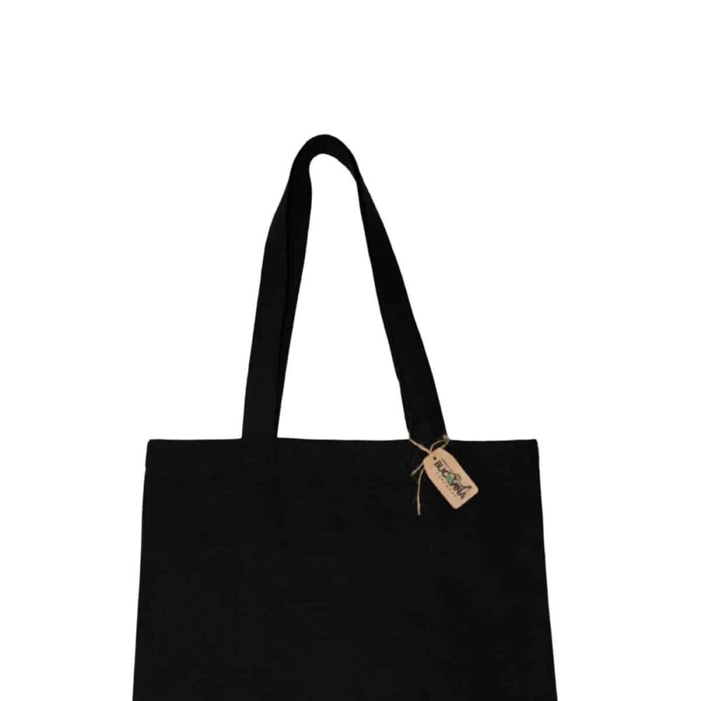 Sacose Bumbac Premium Negru, Certificat OEKO-TEX, 42x38 cm
