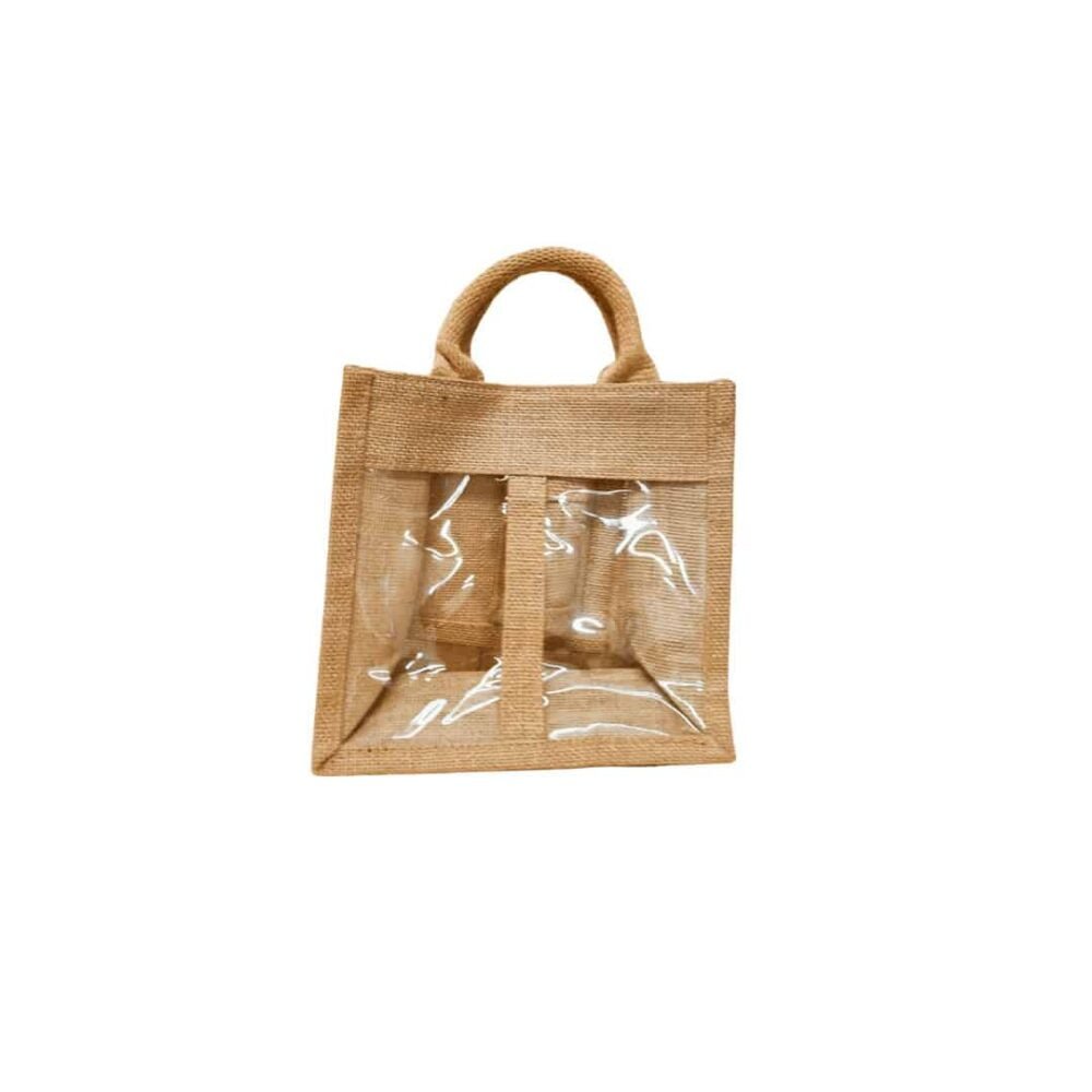 Ambalaj din iuta pentru 2 borcane