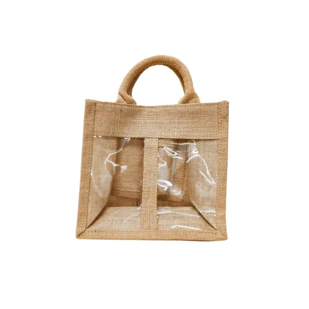 Ambalaj din iuta pentru 2 borcane