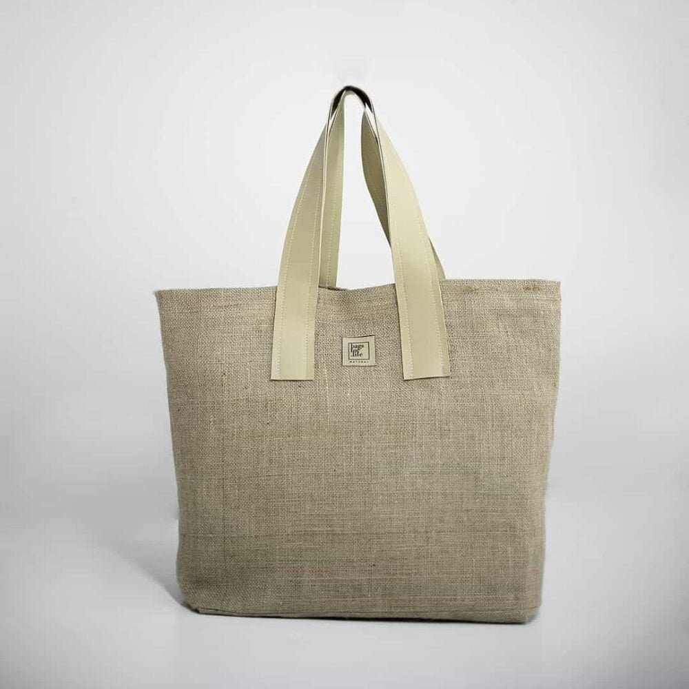 Geanta din iuta Tote JUTECO Piel