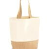 bumbaccufunddeiuta2 Geanta din bumbac si iuta tip Tote