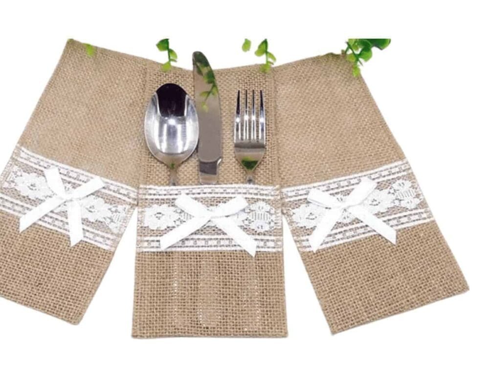 Set 10 bucati suport pentru tacamuri "Rustic Chic"