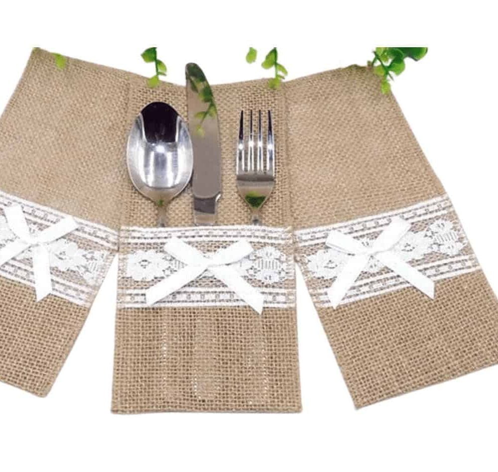 Set 10 bucati suport pentru tacamuri "Rustic Chic"