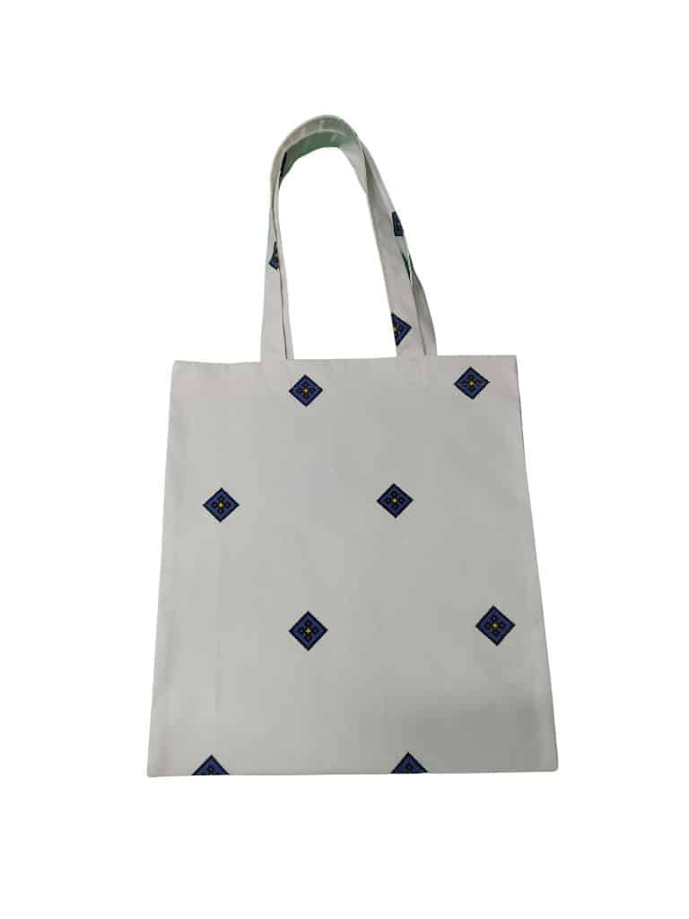 Sacosa Traditionala Albastru Sacose Traditionale din Bumbac | 42X38cm | Motive Traditionale |