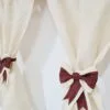 Perdele Rustice din Iuta Alba cu Tartan Scotian
