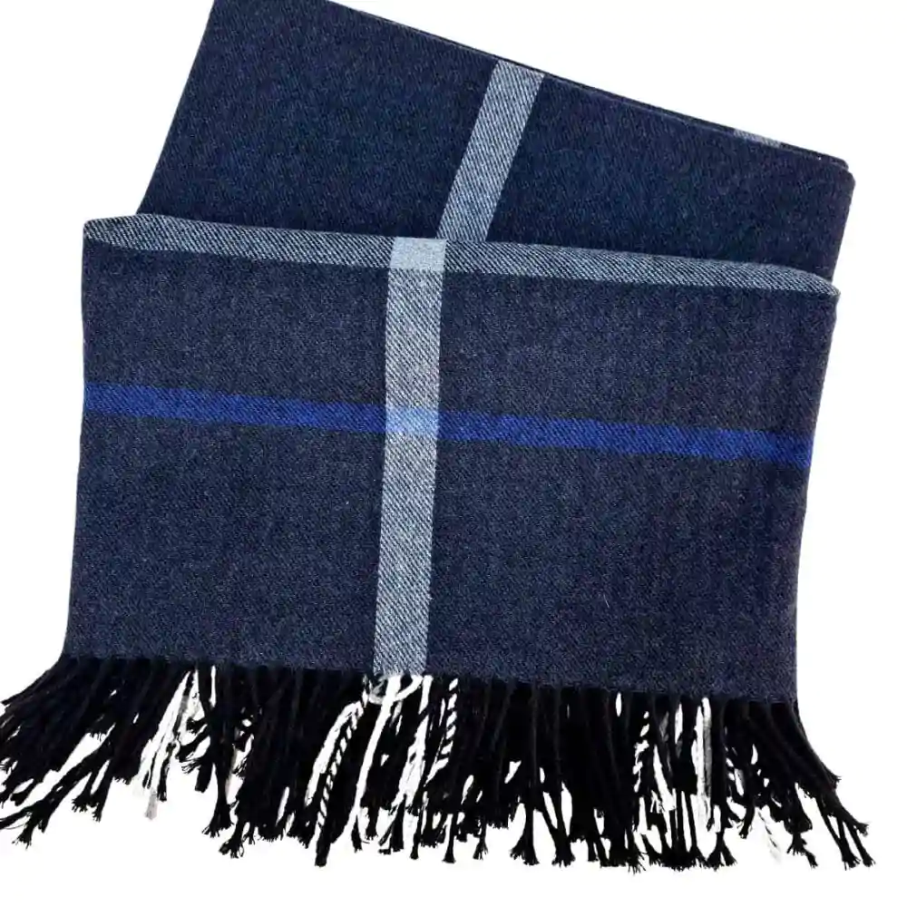 Esarfa Tip Sal Premium din lana ,100 x 160 cm, albastru