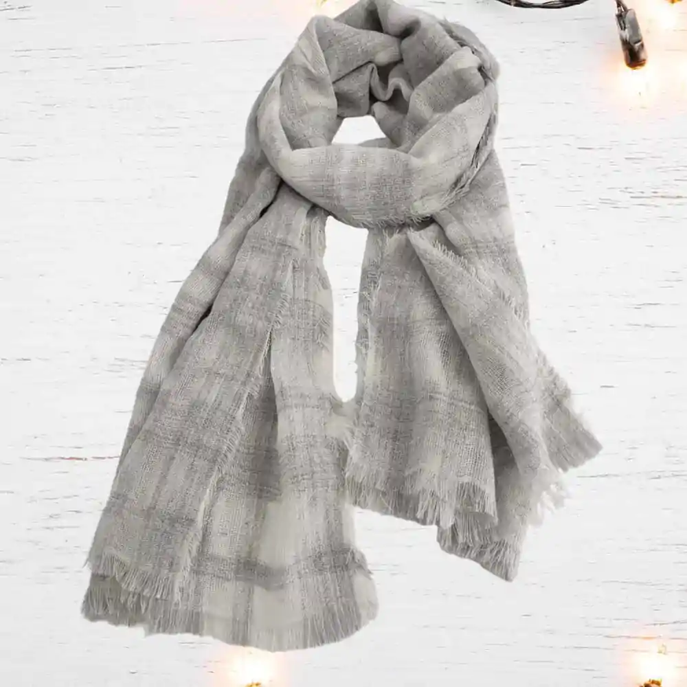 Esarfa din lana si bumbac,198 cm x 98 cm