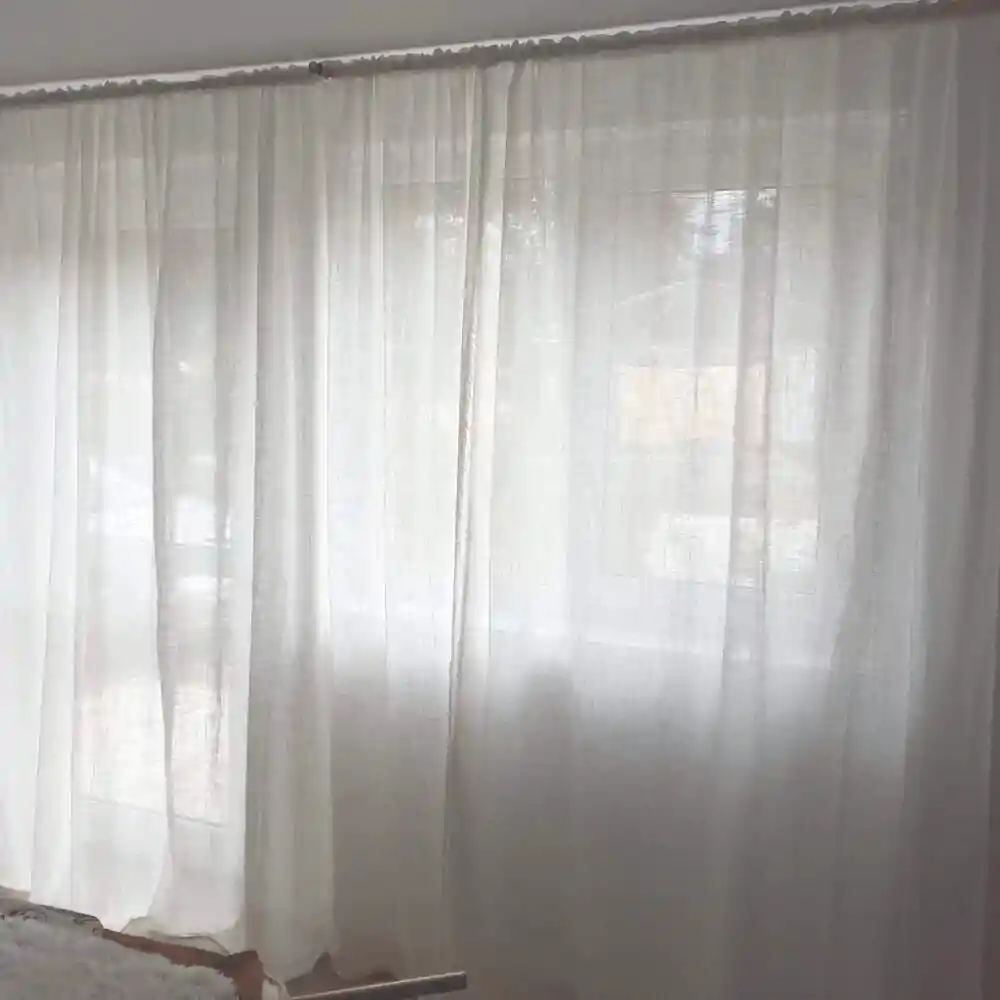 Perdele Naturale Albe din In si Bumbac